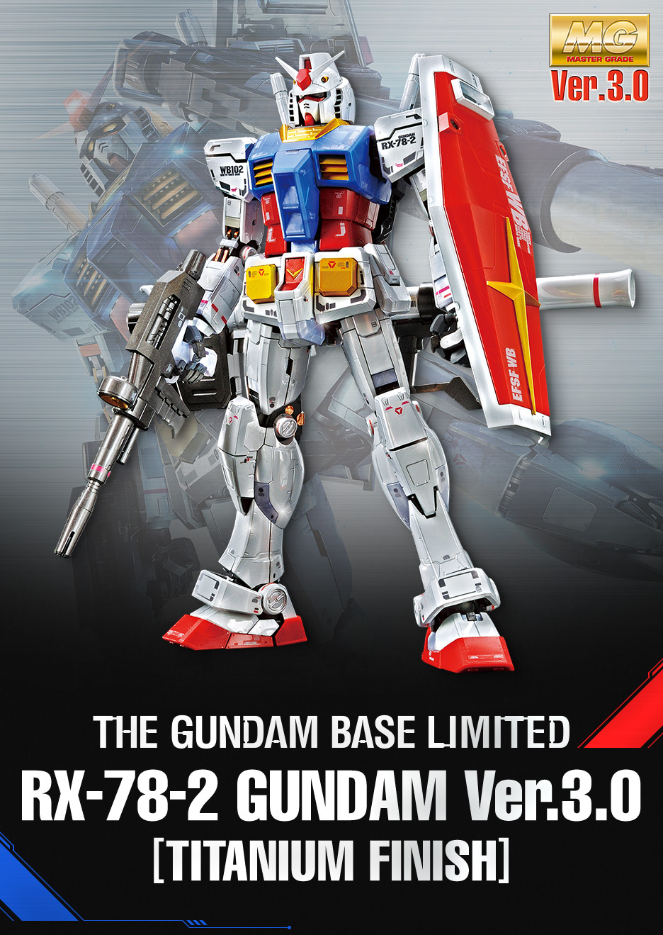 MG 1/100 ガンダムベース限定 RX-78-2 ガンダム Ver.3.0