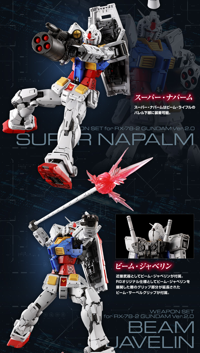 RG 1/144 RX-78-2 ガンダム Ver.2.0用武器セット 8/31(土)ガンダムベース各店とGUNDAM SIDE-Fで特別販売決定！  − スペシャル｜THE GUNDAM BASE - ガンダムベース公式サイト